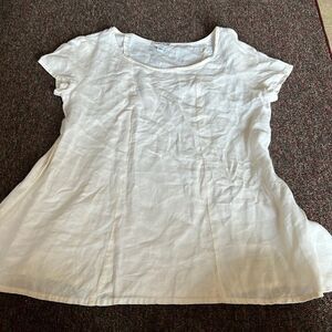 Monika turtle vintage linen blouse M